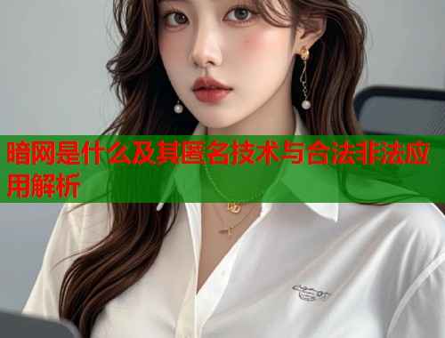 暗网是什么及其匿名技术与合法非法应用解析