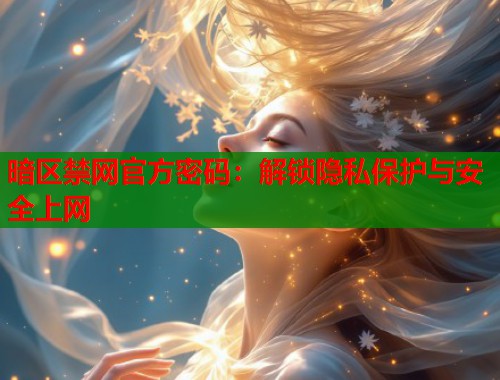 暗区禁网官方密码：解锁隐私保护与安全上网