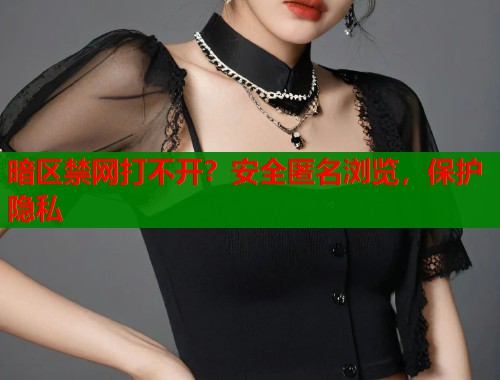暗区禁网打不开？安全匿名浏览，保护隐私