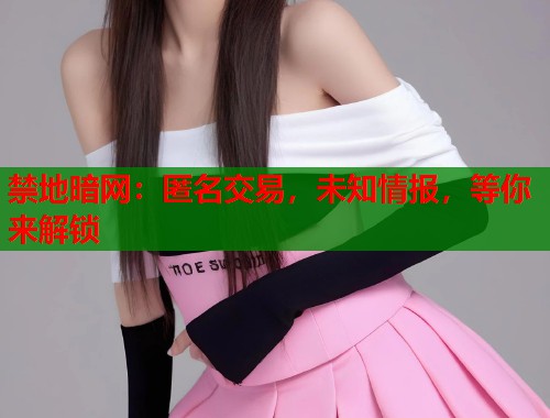 禁地暗网：匿名交易，未知情报，等你来解锁