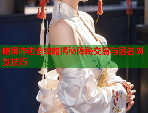 暗网咋进全攻略揭秘隐秘交易与匿名浏览技巧