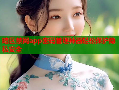 暗区禁网app密码管理神器轻松保护隐私安全