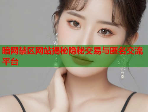 暗网禁区网站揭秘隐秘交易与匿名交流平台