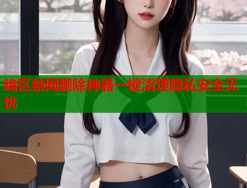 暗区禁网删除神器一键清理隐私安全无忧