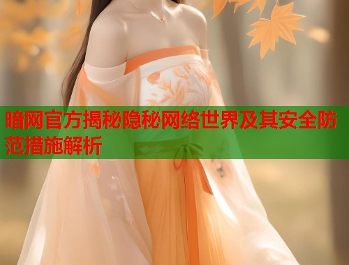 暗网官方揭秘隐秘网络世界及其安全防范措施解析