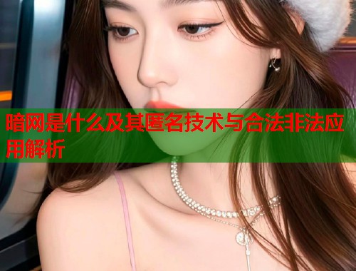 暗网是什么及其匿名技术与合法非法应用解析