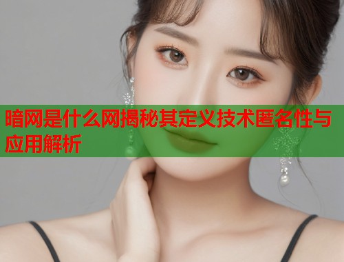 暗网是什么网揭秘其定义技术匿名性与应用解析
