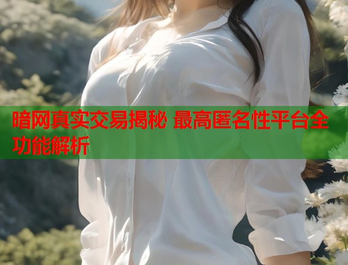 暗网真实交易揭秘 最高匿名性平台全功能解析