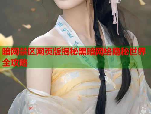暗网禁区网页版揭秘黑暗网络隐秘世界全攻略