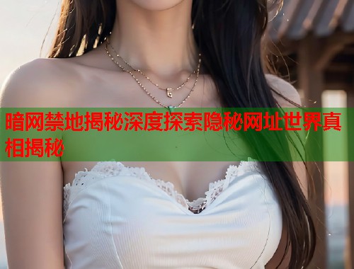 暗网禁地揭秘深度探索隐秘网址世界真相揭秘