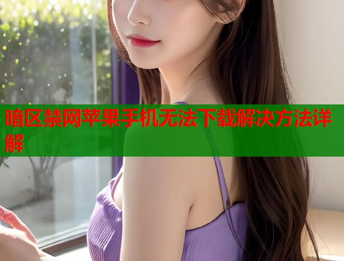 暗区禁网苹果手机无法下载解决方法详解