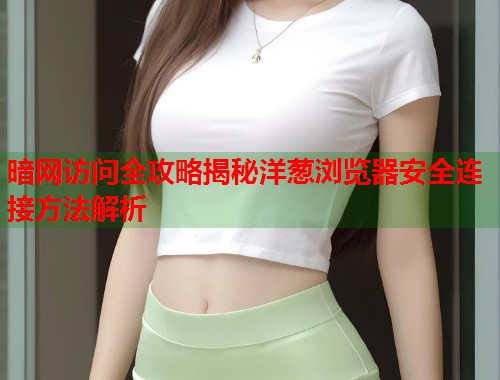 暗网访问全攻略揭秘洋葱浏览器安全连接方法解析