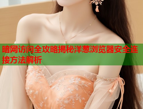 暗网访问全攻略揭秘洋葱浏览器安全连接方法解析